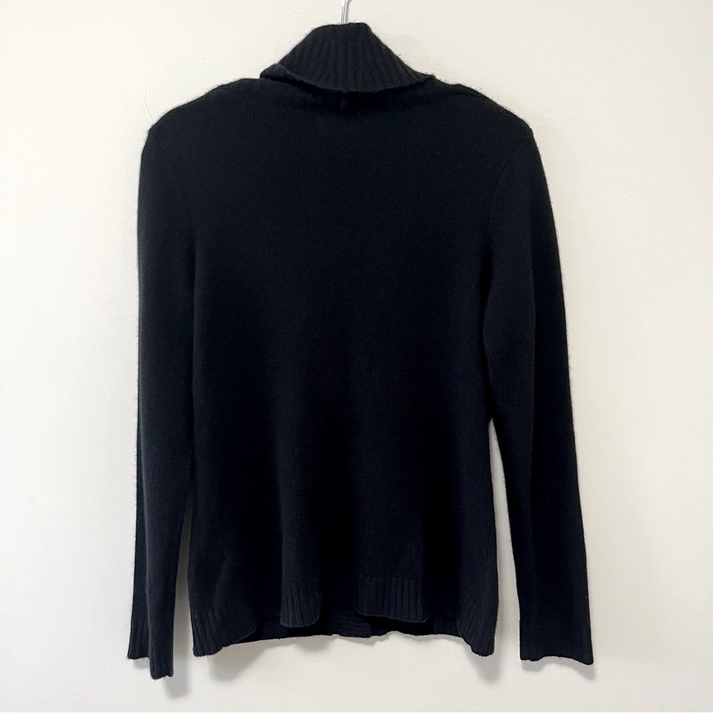 Eddie Bauer Black Shawl Collar Button Front Cardigan - Picture 4 of 9
